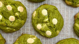 Matcha Cookies with White Chocolate Chips [upl. by Yeslehc353]