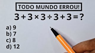 5 QUESTÕES DE MATEMÁTICA BÁSICA  Nível 1  ProfMarcelo [upl. by Berne]