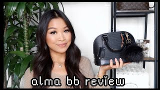 LOUIS VUITTON ALMA BB REVIEW amp WHATS IN MY BAG  XOJENNYDEY [upl. by Natam]