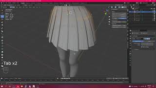 how to make a pleated skirt in blender [upl. by Etiam811]