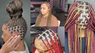 2024 Latest Knotless Braid Hairstyles Ideas For Black Women  Best Knotless Braids Styles 🔥 [upl. by Elva]