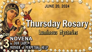 🌹THURSDAY Rosary🌹PERPETUAL HELP NOVENA Day3 Luminous Mysteries JUNE 20 2024 Scenic Scriptural [upl. by Lyndy]