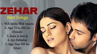 Zehar Movie Songs  Emraan Hashmi  Shreya Ghoshal  Atif Aslam  Udit Narayan amp KK  Evergreen Song [upl. by Eetnahc]