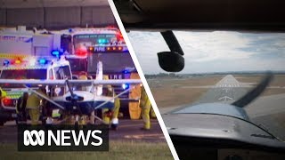 Trainee pilot lands aircraft with instructor passed out on his shoulder  ABC News [upl. by Medeah197]