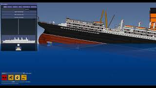 Sinking Simulator  Aquitania Nice breaking and sinking [upl. by Alin480]