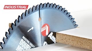 Review of Amana Tool Industrial DoubleSided Melamine Cutting Saw Blade with ElectroBlu Coating [upl. by Cogswell]