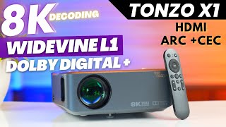 Best Budget FHD 3D Projector In India 2023 ⚡ 8K Decoding ⚡HDMI ARC  CEC⚡ Tonzo X1 Review 🔥 [upl. by Dart]