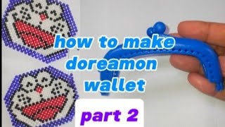 how to make beads doreamon doreamonwalletpart2 doreamonwallet handmadewallet [upl. by Zennas]