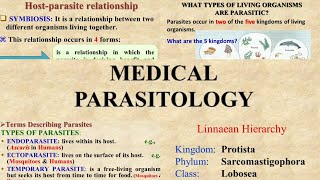 1 INTRODUCTION TO MEDICAL PARASITOLOGY مقدمة لعلم الطفيليات الطبية MedicalParasitology [upl. by Janik284]