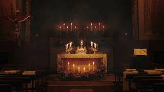 Peaceful Holy Hour in Cathedral  Eucharistic Adoration with Gregorian Chants Ambience 1 Hour [upl. by Tnahsarp633]