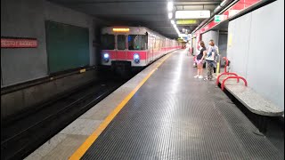 Metropolitana di Milano  Milan Metro M1 Sesto 1° Maggio  Bisceglie serie 100 [upl. by Thoer]