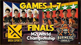 BREN ESPORTS VS BURMESE GHOULS  GAMES 17   M2 Grand Finals  MLBB World Championship 2020 [upl. by Aiuqet590]