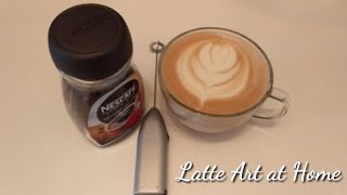 Latte Art at Home Nescafe Classic [upl. by Aihsemat]