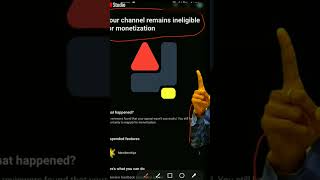 Your channel remains ineligible for monetization 😭badtrending viralshort monitization [upl. by Paula]