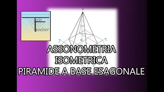 📐COME FARE LASSONOMETRIA ISOMETRICA DI UNA PIRAMIDE A BASE ESAGONALE 📐 [upl. by Elodea]