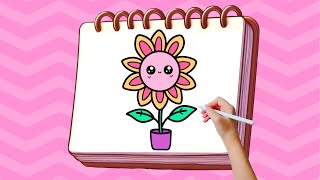 How to Draw a Flower in Under 5 Minutes EASY Tutorial [upl. by Neely]