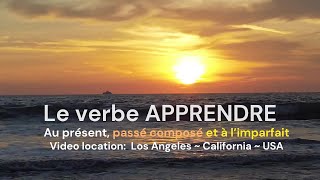 Le verbe Apprendre au présent passé composé et à limparfait frenchconjugation losangeles usa [upl. by Daus]