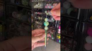 Beaded Pen💗💗💗 diy diybeads beads pen diypen [upl. by Ydnirb122]