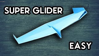 SUPER PAPER PLANE EASY to MAKE  SUPER GLIDER Very easy [upl. by Rocky]