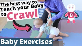 Teach Baby to Crawl ★ 69 Months ★ Baby Exercises ★ Baby Activities Baby Development [upl. by Loux]