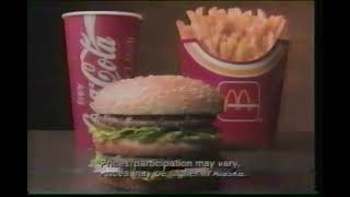 McDonalds Super Size Commercial  December 1995 Bad Video and Audio [upl. by Egiap]