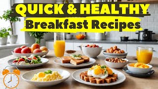 10 Quick amp Healthy Breakfast Recipes for Busy American Mornings [upl. by Beitris375]