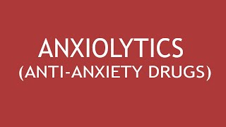 Pharmacology of Anxiolytics Antianxiety Drugs by Dr Shikha Parmar [upl. by Boycey]