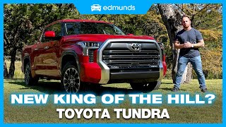 2022 Toyota Tundra First Drive  Toyotas Large Pickup Finally Redesigned  Engine Towing amp More [upl. by Monti]