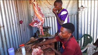 Ethiopians 🇪🇹 eating raw meat in the villageAfrican village life [upl. by Durstin]