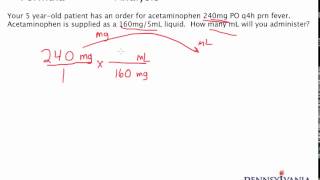 Dose Conversion 2  Converting mg to mL Without a Label [upl. by Eirojam]