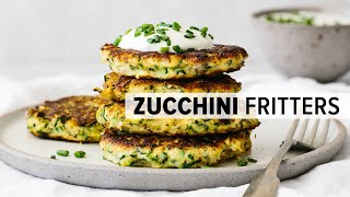 ZUCCHINI FRITTERS  healthy glutenfree lowcarb keto recipe [upl. by Eveleen]