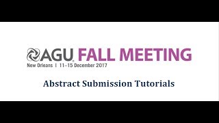 Tutorial Fall Meeting 2017 Abstract Submissions Adding Editing and Removing Authors Step 5 [upl. by Idnahk629]