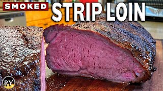 New York STRIP LOIN ROAST Smoked On The Hunsaker Vortex Drum Smoker [upl. by Janik83]