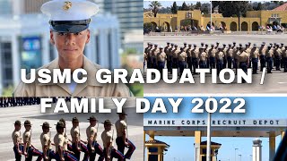 USMC FAMILY DAYGRADUATION 2022 MCRD San Diego [upl. by Leddy]