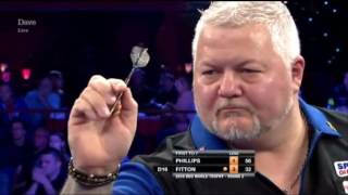 2016 BDO World Trophy Round 2 Phillips vs Fitton [upl. by Mordy]