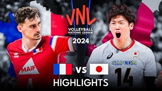 🇯🇵 JAPAN vs FRANCE 🇫🇷  Highlights  Mens VNL 2024 [upl. by Colinson]