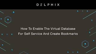 How to Enable The Virtual Database for Self Service And Create Bookmarks [upl. by Ahsiakal]