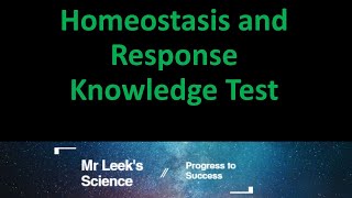 15 Homeostasis and Response Knowledge  revision AQA combined triple science Higher and Foundation [upl. by Gerhardt594]