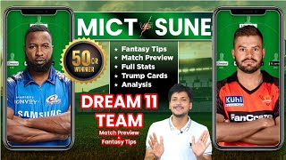 MICT vs SUNE Dream11 Team Today Prediction SUNE vs MICT Dream11 Fantasy Tips Stats and Analysis [upl. by Sane]