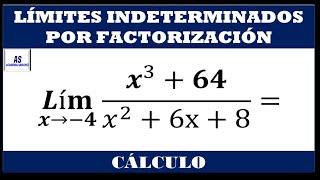 LIMITES INDETERMINADOS POR FACTORIZACION DE CUBOS Y DE UN TRINOMIO DE LA FORMA x2bxc [upl. by Nnylirak]