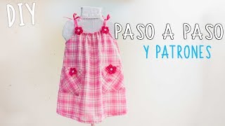 Vestido Lindo para niñas súper facil y con patrones incluidos en varias tallas [upl. by Sibeal]