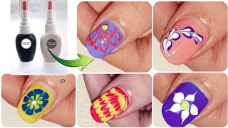 Top 10 Easy Nail art Design At Home😱  Nailart design viralvideo 2024nailart PiuBhol [upl. by Africa]