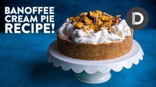 How to make BANOFFEE PIE Caramel Cream Banana Dessert [upl. by Anett945]