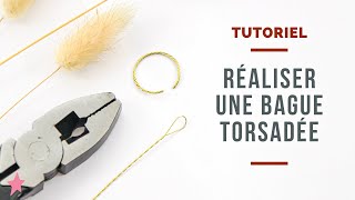 TUTORIEL  Comment faire une bague fine torsadée [upl. by Kaenel]