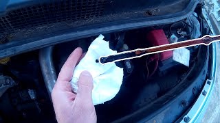 Renault Check Engine Oil Level  Vérifier niveau huile moteur scenic nissan [upl. by Nodroj]