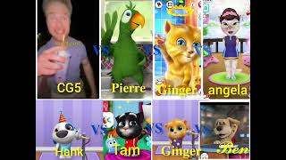 CG5 vs Pierre vs Ginger vs Angela vs hank vs tam vs Ginger vs Ben 🎤🐈🥰👍tom angela [upl. by Eelhsa]