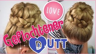 geflochtener Dutt aus dem Back To School Video ♥ coole Mädchen ZöpfeampFrisuren [upl. by Lanctot723]