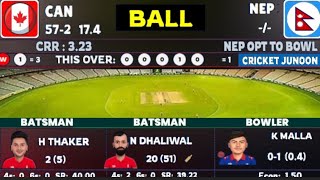 CANADA VS NEPAL ODI LIVE ICC LEAGUE 2 26TH MATCH  NEPAL VS CANADA LIVE 2024 ODI  LEAGUE 2 LIVE [upl. by Sella]