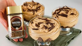 Kaffee Mousse Dessert in 5 Minuten Es ist so lecker dass ich es jedes Wochenende mache [upl. by Linders]