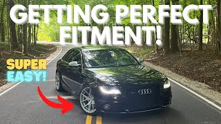 How to Get PERFECT Fitment For Your B8B85 Audi S4A4 [upl. by Kelila503]